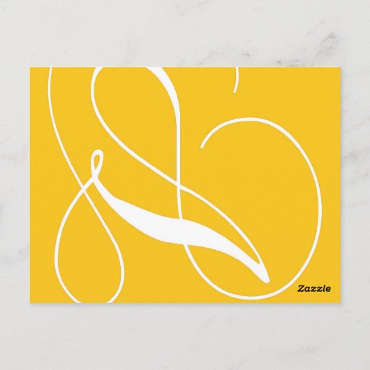 Cartes Numéro De Table mariage Monogramme Jaune A (Dos)