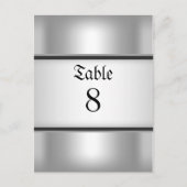 Cartes Numéro de tableau Argent (Devant)