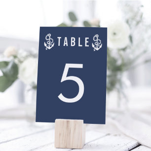 Cartes Numéro de tableau Corde et Ancre nautique