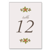 Cartes Numéro de tableau des bourgeons printaniers (Dos)