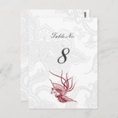 Cartes Numéro de tableau des oiseaux et des Mariag (Devant / Derrière)