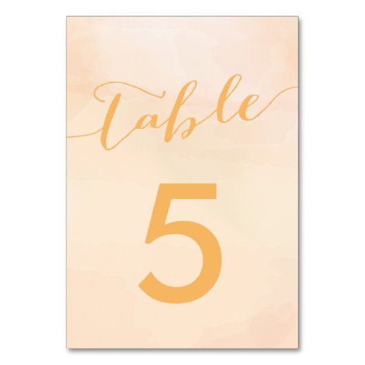 Cartes Numéro de tableau du Mariage d'aquarelle Ap (Par défaut)