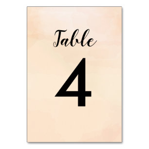 Cartes Numéro de tableau du Mariage d'aquarelle Ap