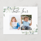 Cartes Numéro de tableau du Mariage du budget (Devant)