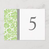 Cartes Numéro de tableau mariage Gris de chaux (Devant)
