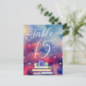 Cartes Numéro de tableau Purple & Rose (Debout devant)