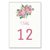 Cartes Numéro de tableau Roses roses (Par défaut)