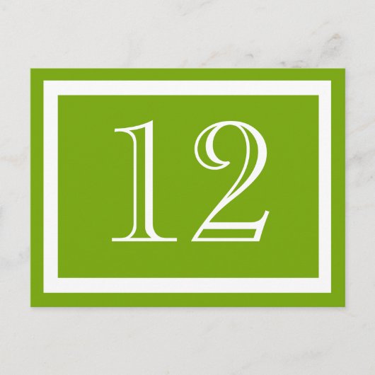 Cartes Numéro du tableau vert printemps (Devant)