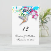 Cartes numéros de table de mariage Colibri & Fuchs (Debout devant)