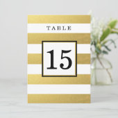 CARTES NUMÉROS DE TABLE POUR MARIAGE EN OR CHIC (Debout devant)