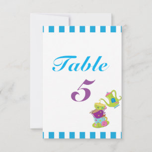 Cartes numérotées de table d'anniversaire Tasses M