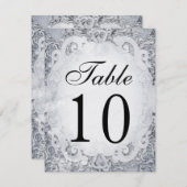 Cartes numérotées de table de conte de fée orné (Devant / Derrière)