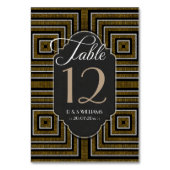 Cartes numérotées de table de mariage en bronze do (Dos)
