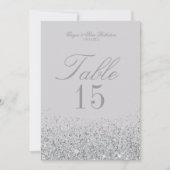 Cartes numérotées de table de mariage pailletées a (Devant)