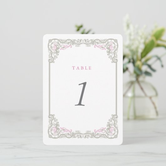 Cartes numérotées de table Glam vintage (Debout devant)