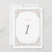 Cartes numérotées de table Glam vintage (Devant)