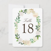 Cartes numérotées de table Romantique Rustique de (Dos)