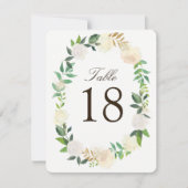 Cartes numérotées de table Romantique Rustique de (Devant)