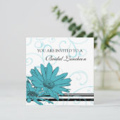 Cartes nuptiales bleues et blanches d'invitation (Debout devant)