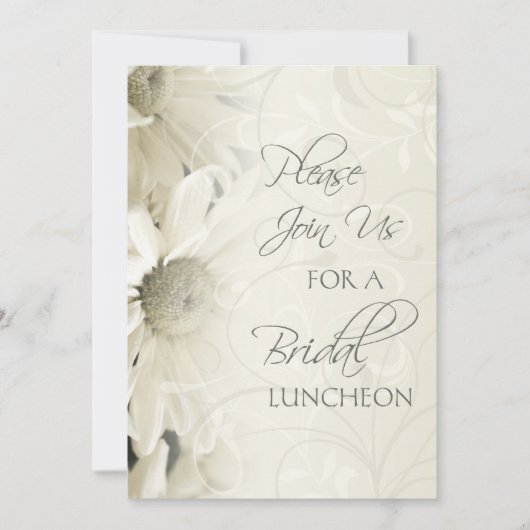 Cartes nuptiales florales blanches d'invitation de (Devant)