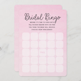 Cartes nuptiales roses de bingo-test de la Fête de