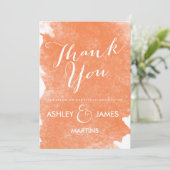 CARTES ORANGES CHICS DE MERCI D'AQUARELLE (Debout devant)