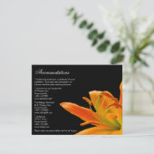 Cartes oranges de logement de mariage de lis (Debout devant)
