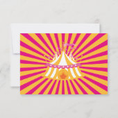 Cartes oranges et roses de Merci de carnaval (Dos)