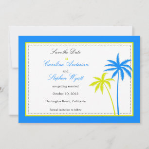 Cartes Palm Trees - Sauvegarder la date