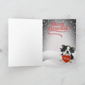 Cartes Père Noël de Boston Terrier (Intérieur)