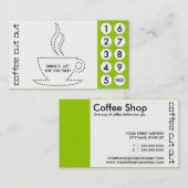 cartes perforées à café (Devant / Derrière)