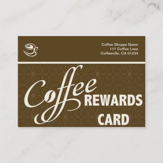 Cartes perforées de la Boutique Café (Devant)