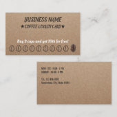Cartes perforées Papier d'emballage rustique de (Devant / Derrière)