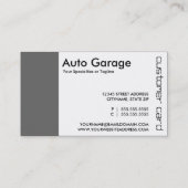 cartes perforées pour automobiles (Dos)