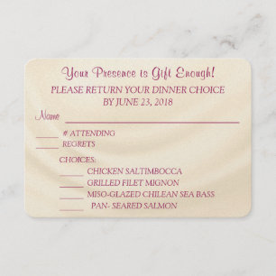 Cartes personnalisables de réponse de menu avec