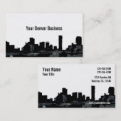 Cartes personnalisables d'horizon de Denver le (Devant / Derrière)