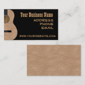 Cartes PERSONNALISABLES d'industrie musicale de (Devant / Derrière)