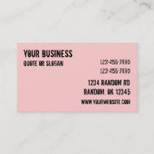 Cartes personnalisables d'os croisés punks roses (Dos)