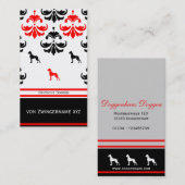 cartes personnalisables Great Dane (Devant / Derrière)