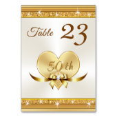 Cartes personnalisées 50e anniversaire de la Table (Dos)
