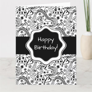 Cartes personnalisées Coeurs Doodle avec Verse int