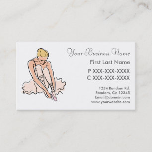 Cartes personnalisées de danseur de ballet rose