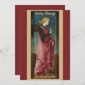 Cartes personnalisées de fêtes de l'ange en or bor (Devant / Derrière)