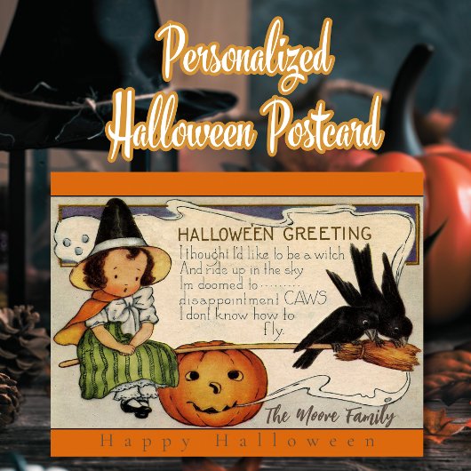 Cartes personnalisées de vœux joyeux Halloween vin