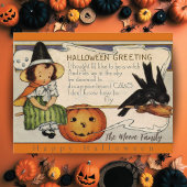 Cartes personnalisées de vœux joyeux Halloween vin