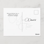 Cartes personnalisées Écriture Élégante 6 photos U (Dos)