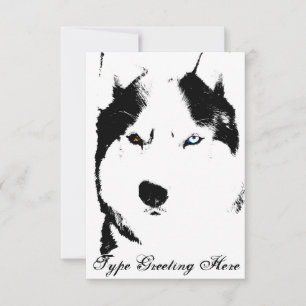 Cartes personnalisées Husky Invitations pour Chien