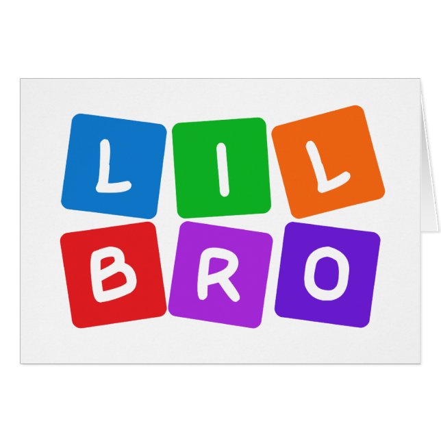 Cartes personnalisées Little Bro (Devant Horizontal)