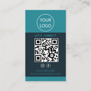 Cartes personnalisées Modernes, QR des Médias Soci
