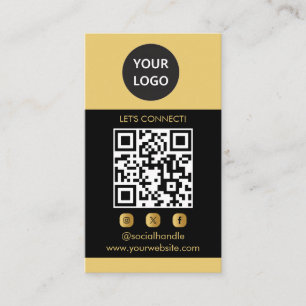 Cartes personnalisées Modernes, QR des Réseaux Soc